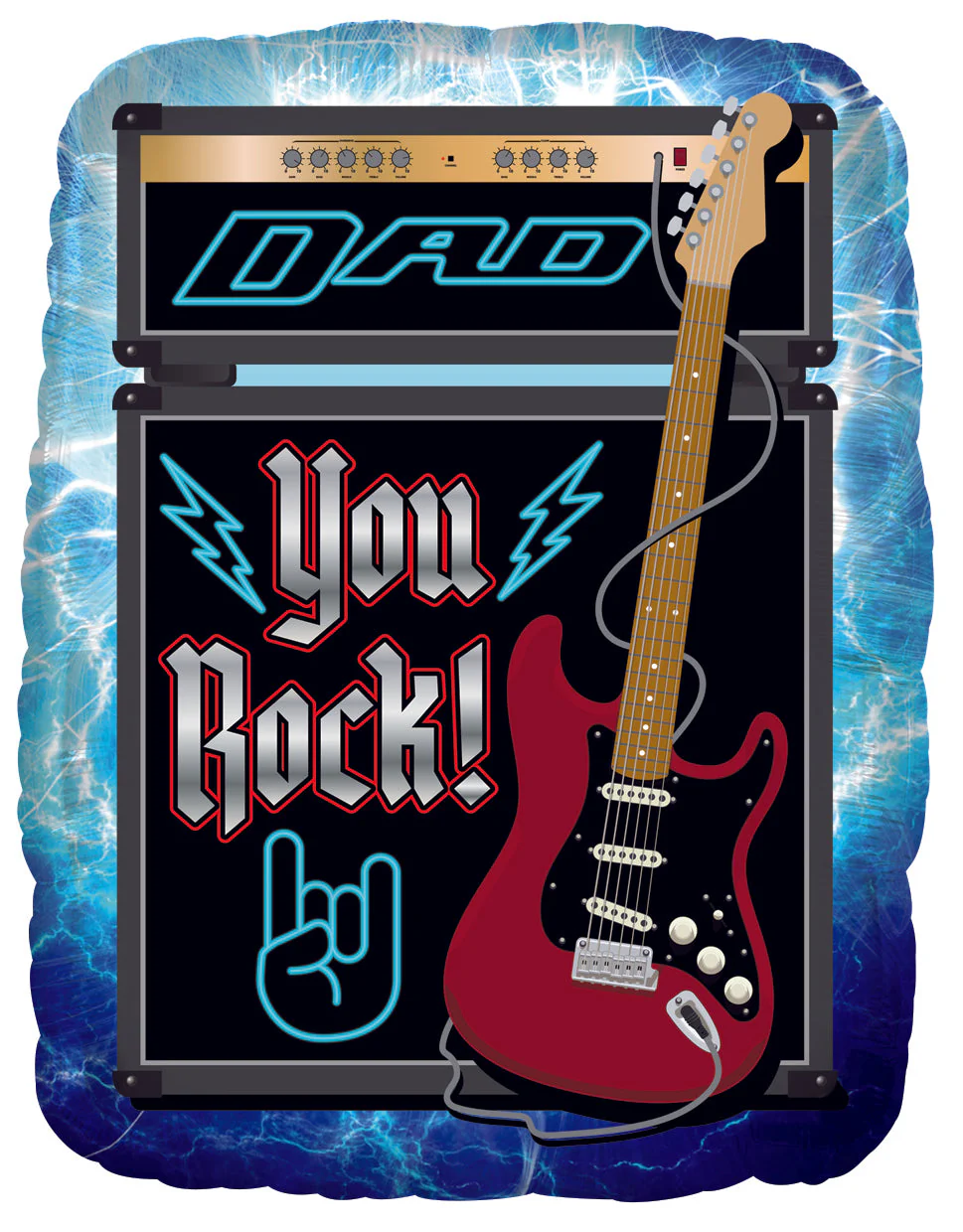 36" Dad You Rock! Foil/Mylar Balloon