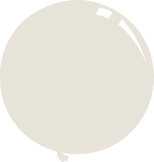 36" Deco Dusty White Decomex Latex Balloons (5 Per Bag)