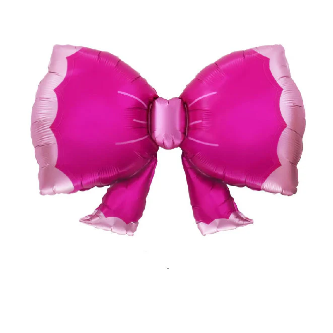 36" Hot Pink Fuschia Bows Bowknot Foil Balloon
