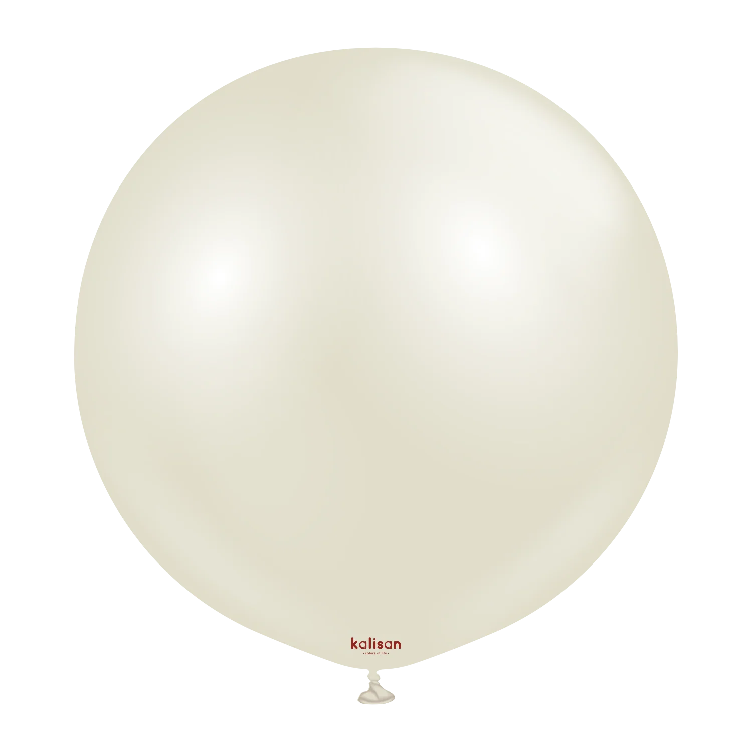 36" Kalisan Brand Latex Balloons Aura Ivory White (2 Per Bag)