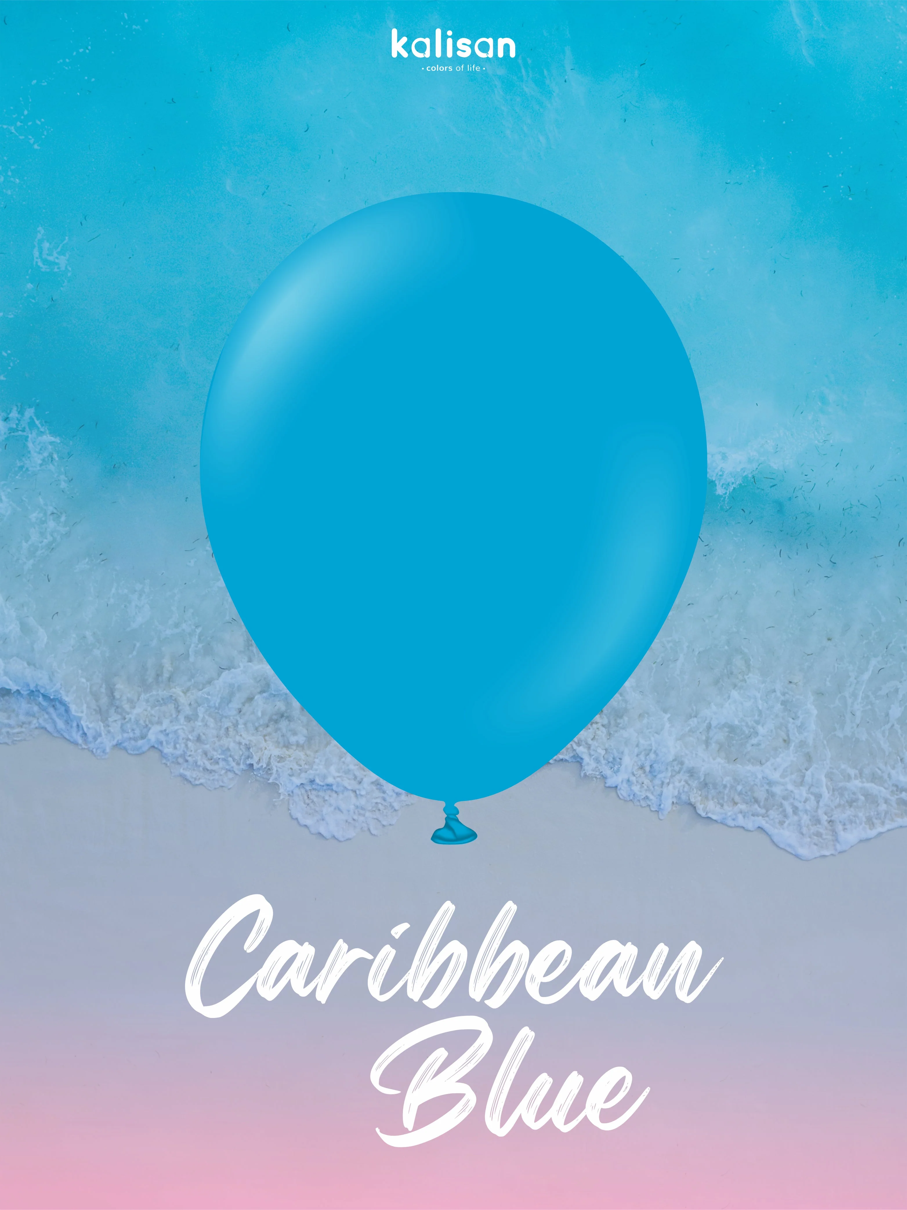 36" Kalisan Latex Balloons Standard Caribbean Blue (2 Per Bag) - Image 9