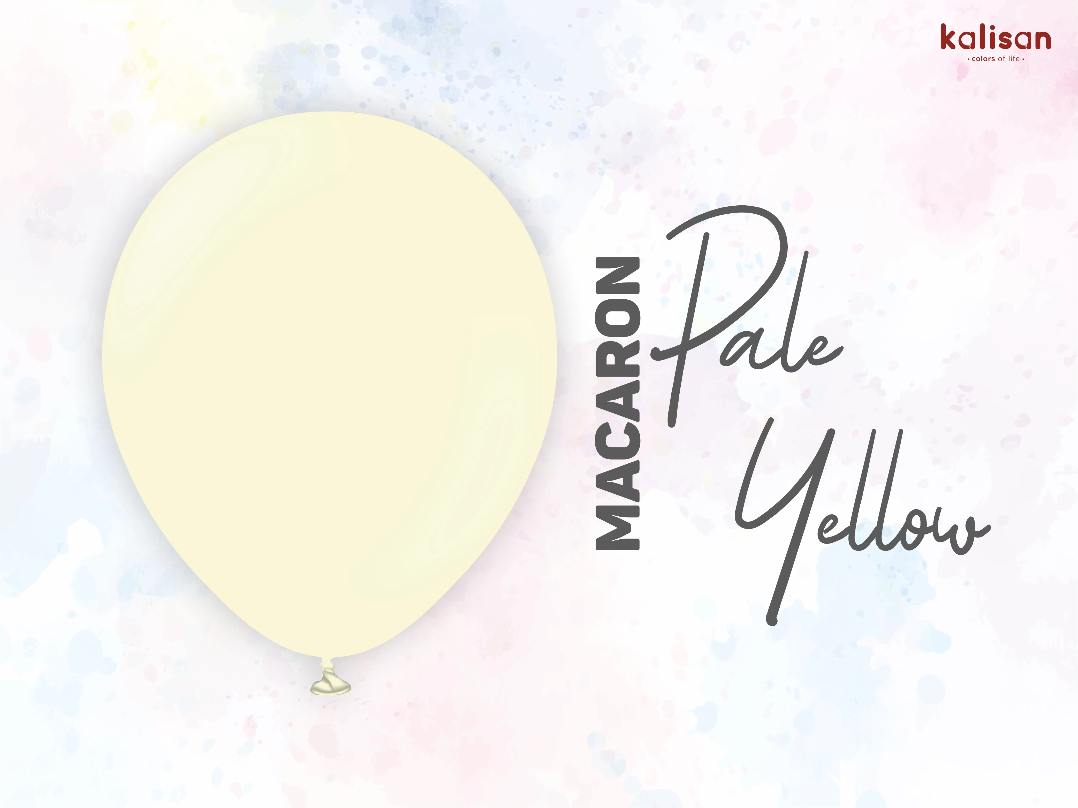 36" Kalisan Latex Balloons Standard Macaron Pale Yellow (2 Per Bag) - Image 4