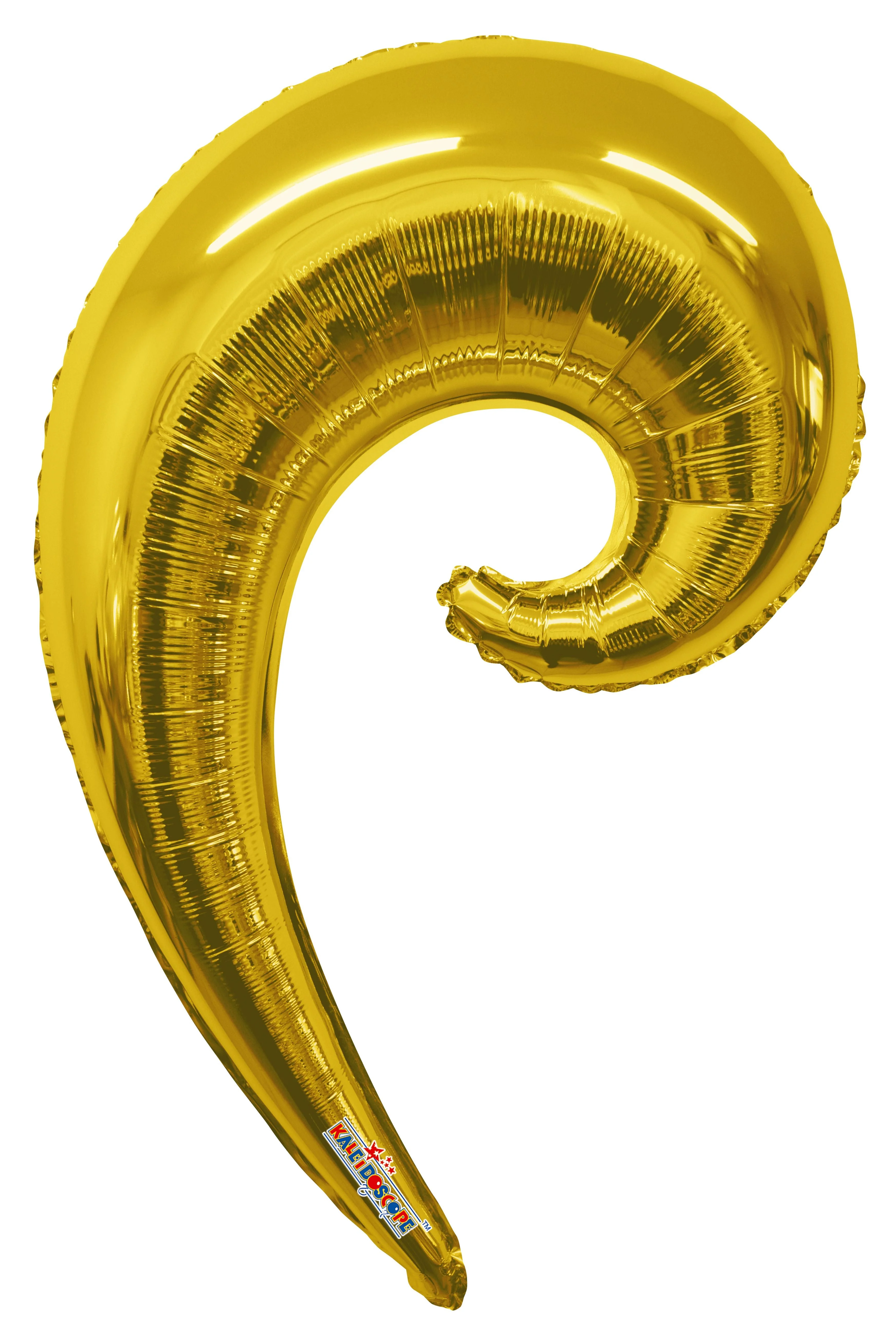36" Kurly Wave Gold Foil Balloon