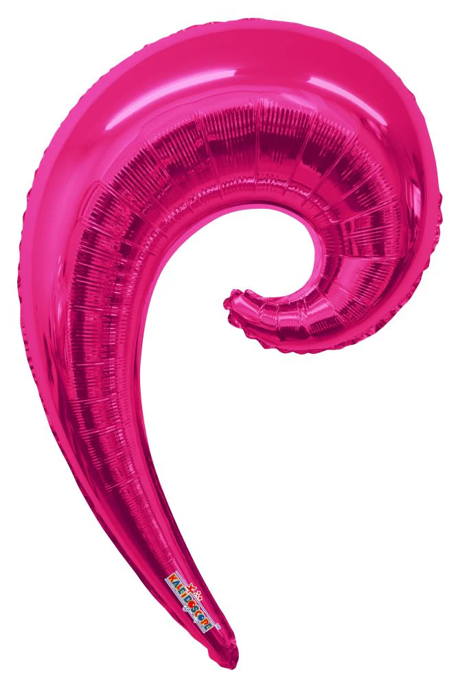 36" Kurly Wave Magenta Foil Balloon