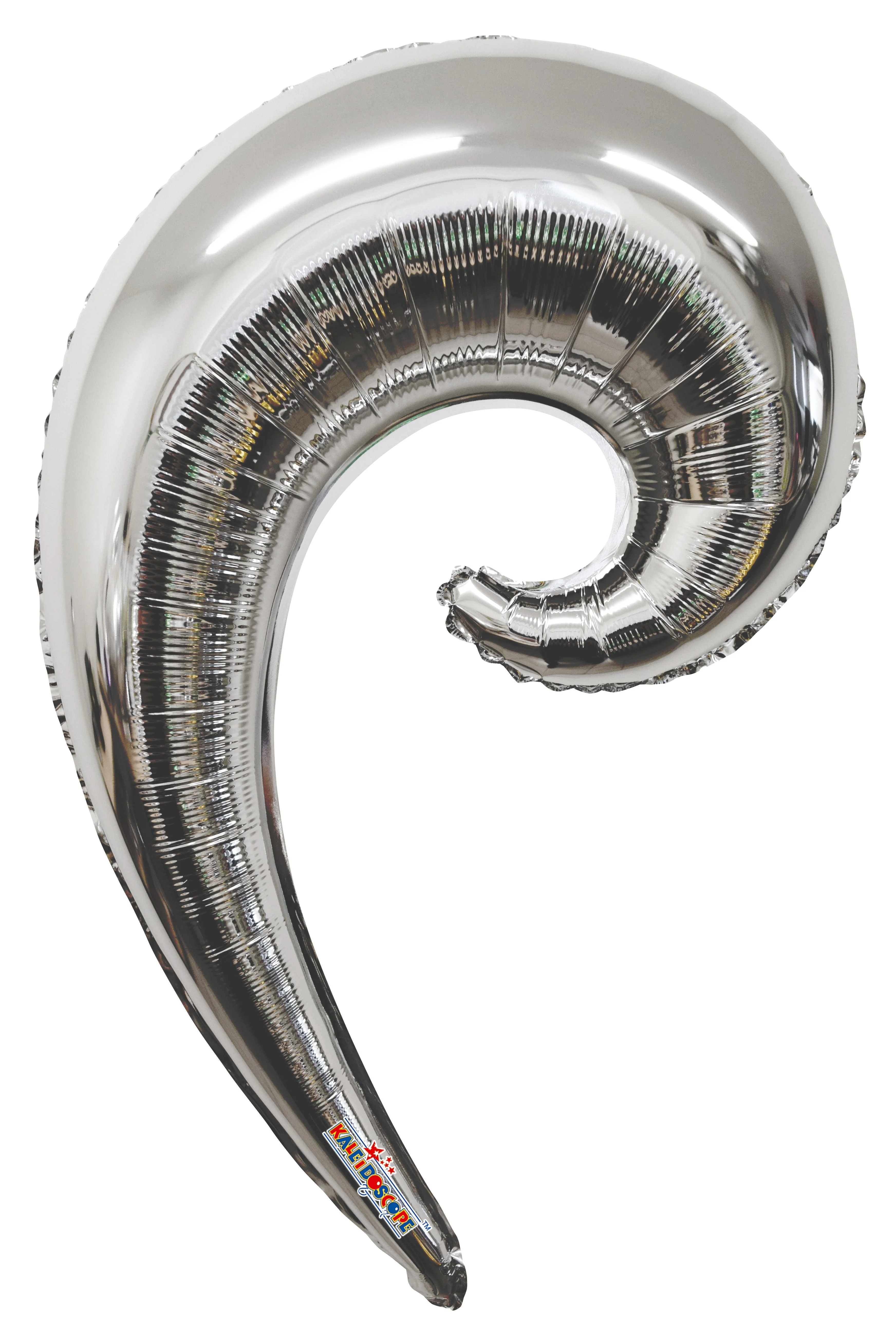 36" Kurly Wave Silver Foil Balloon
