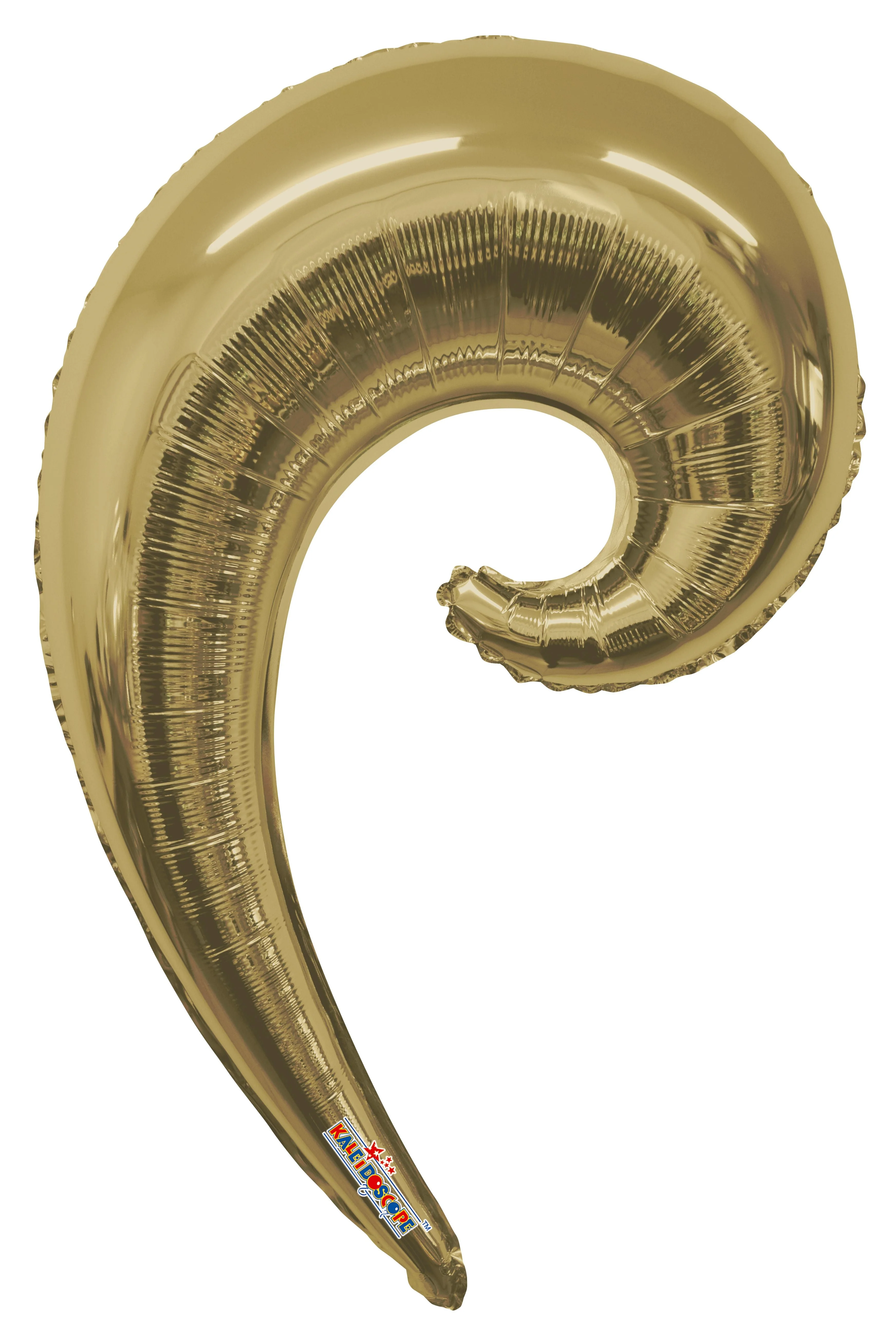 36" Kurly Wave White Gold Foil Balloon