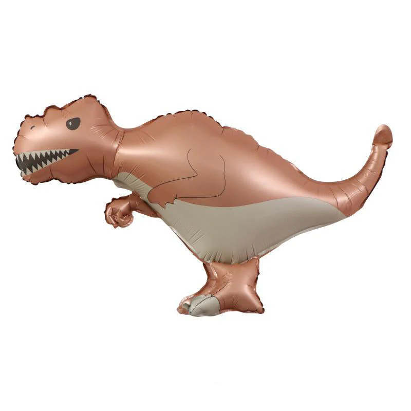 36" Matte LargeT-rex Tyrannosaurus Satin Light Brown Foil Balloon