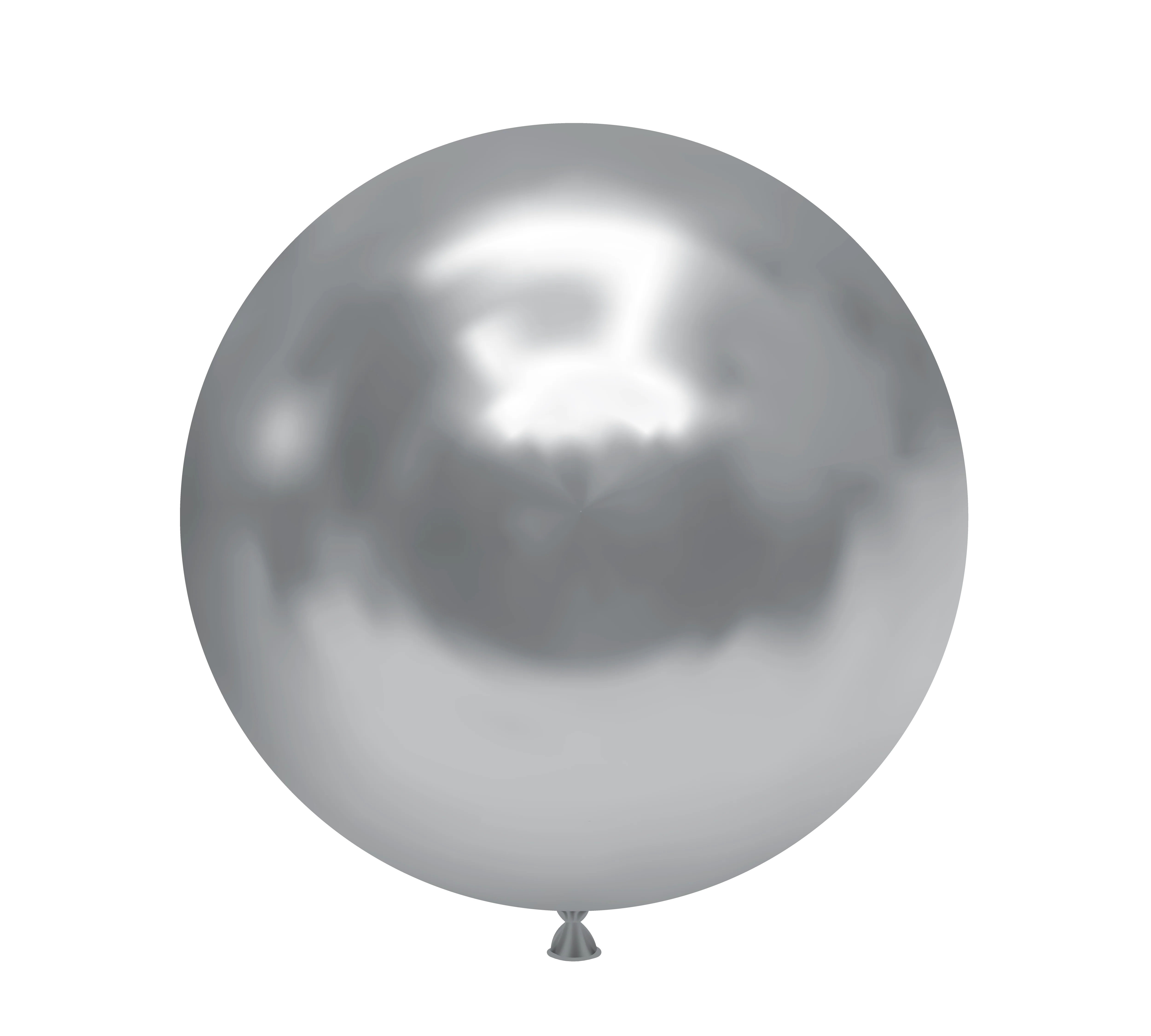 36" Silvery Chrome Like Tuftex Effects Latex Balloons (2 Per Bag)