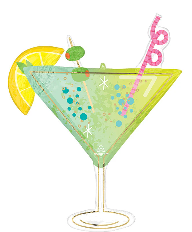 36" SuperShape Cocktail Surprise Foil Balloon