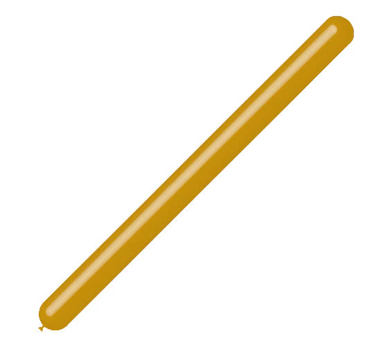 360BN Balloonia Brand Professional Line Twisting/Modelling Latex Balloons Metallic Gold (100 Per Bag)