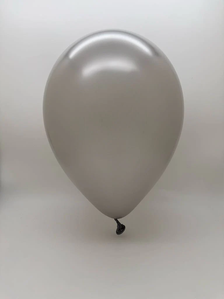 360BN Balloonia Brand Professional Line Twisting/Modelling Latex Balloons Metallic Silver  (100 Per Bag) - Image 2