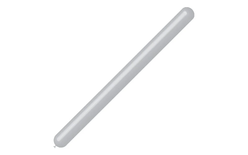 360BN Balloonia Brand Professional Line Twisting/Modelling Latex Balloons Metallic Silver  (100 Per Bag) - Image 3