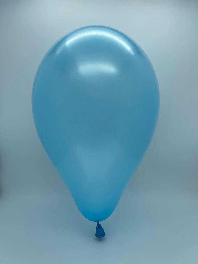 360G Gemar Latex Balloons (Bag of 50) Metallic Modelling/Twisting Light Blue - Image 2