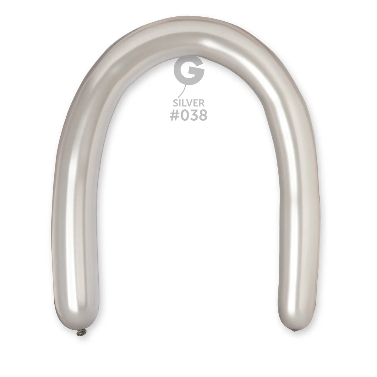 360G Gemar Latex Balloons (Bag of 50) Metallic Modelling/Twisting Silver