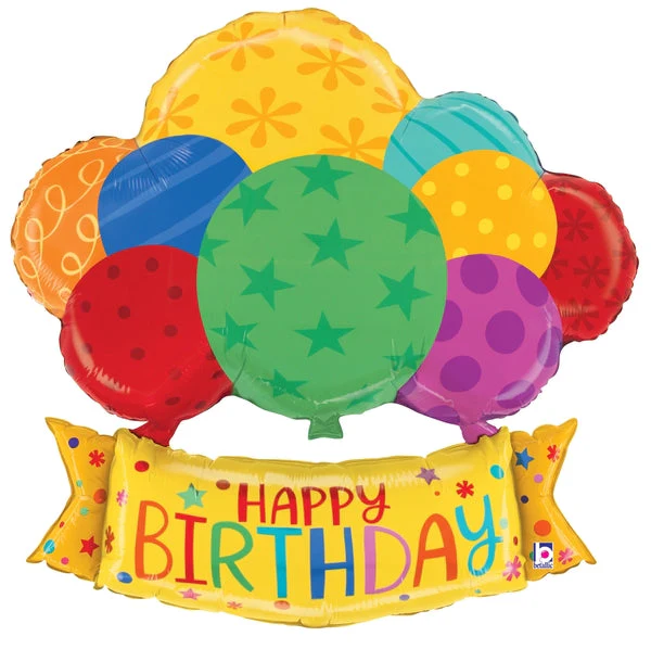 37" Foil Shape Birthday Balloons Banner Foil Balloon