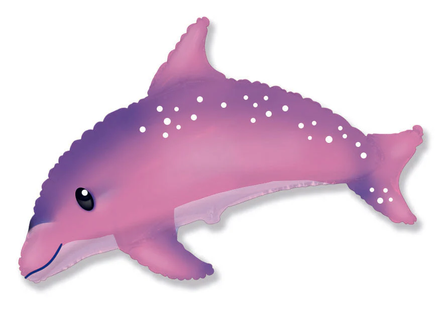 38" Cute Dolphin Pink Balloon
