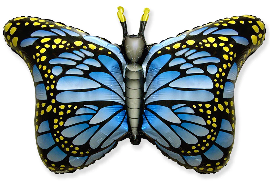 38" Jumbo Foil Shaped Balloon Royal Butterfly Blue