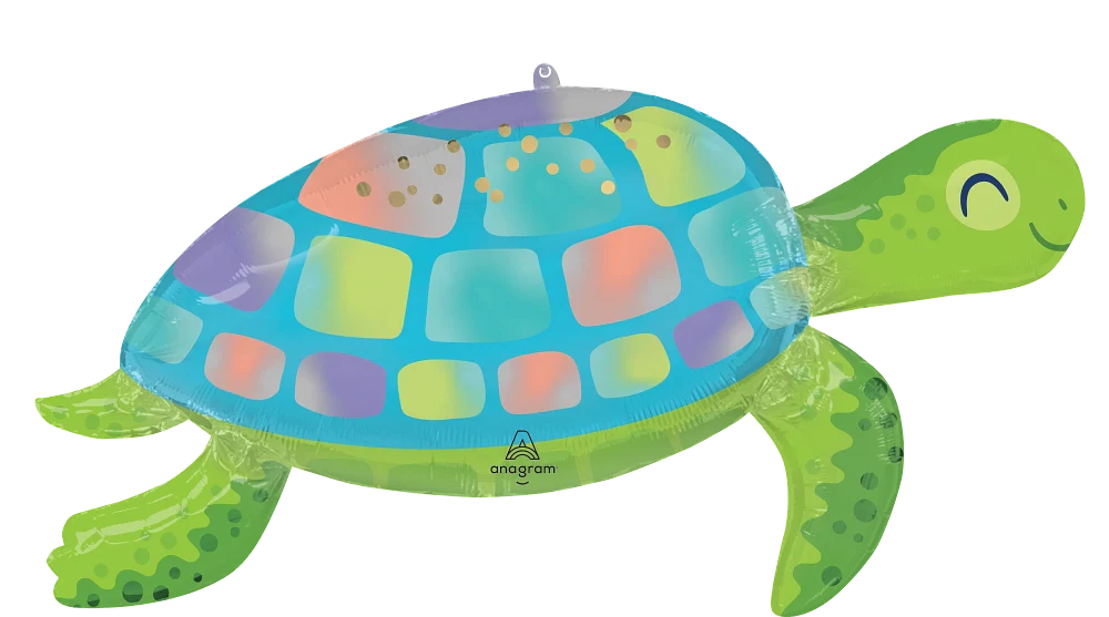 38" Jumbo Under the Sea Turtle Foil Balloon