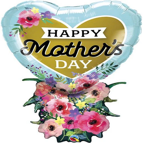 38" Mother's Day Heart Bouquet Foil Balloon