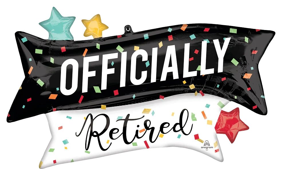 38" SuperShape Retirement Foil Balloon
