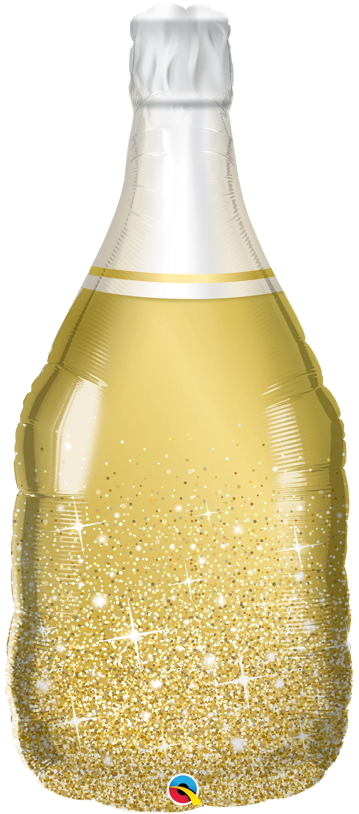 39" Golden Bubbly Wine Bottle Foil Balloon
