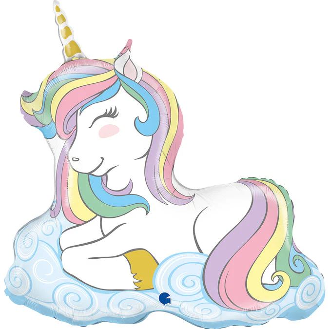 39" Macaron Unicorn Foil Balloon