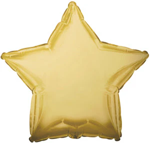 4.5" Airfill Only (Sticks Sold Separately) CTI Antique Gold Star Balloon