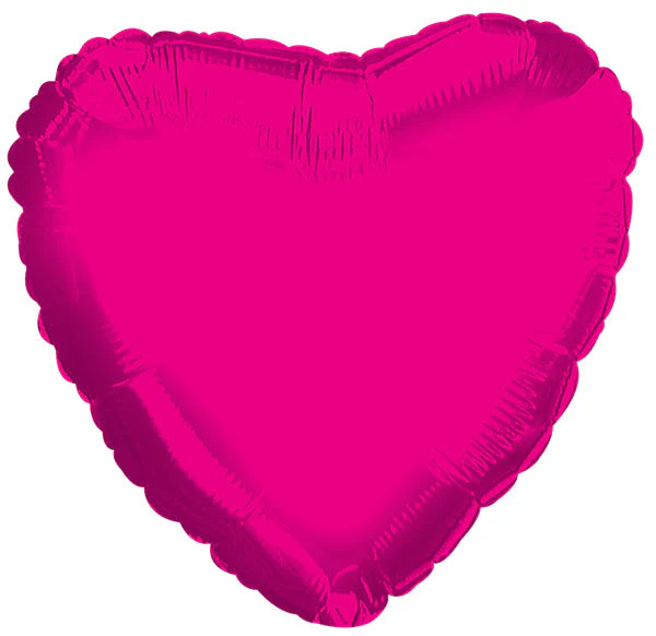 4.5" Airfill Only (Sticks Sold Separately) Hot Pink Heart Foil Balloon