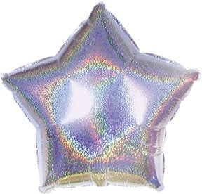 4.5" Airfill Only (Sticks Sold Separately) Silver Dazzleloon Star Balloon