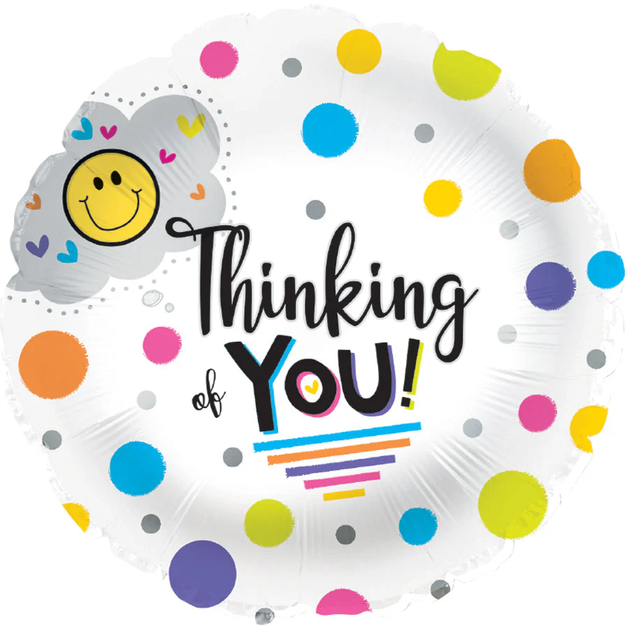 4.5" Airfill Only (Sticks Sold Separately) Thinking Of You Thought Cloud Foil Balloon