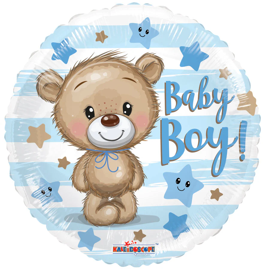 4" Airfill Only (Sticks Sold Separately) Baby Boy Bear Gellibean Balloons