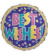 4" Airfill Only (Sticks Sold Separately) Best Wishes Purple Confetti Balloon