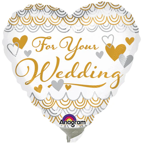 4" Airfill Only (Sticks Sold Separately) For Your Wedding Heart Balloon