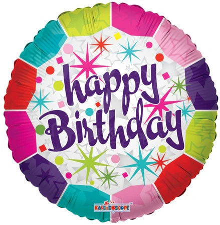 4" Airfill Only (Sticks Sold Separately) Happy Birthday Border Stars Balloon