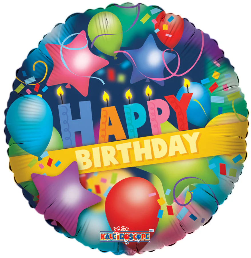 4" Airfill Only (Sticks Sold Separately) Happy Birthday Party Balloon