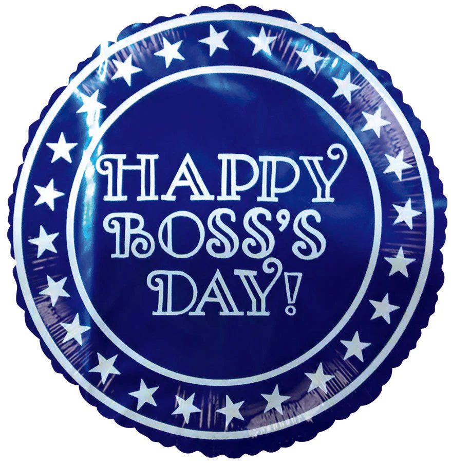 4" Airfill Only (Sticks Sold Separately) Happy Boss's Day Star Border Balloon