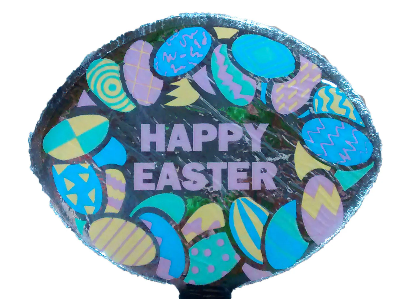 4" Airfill Only (Sticks Sold Separately) Happy Easter Many Eggs Balloon