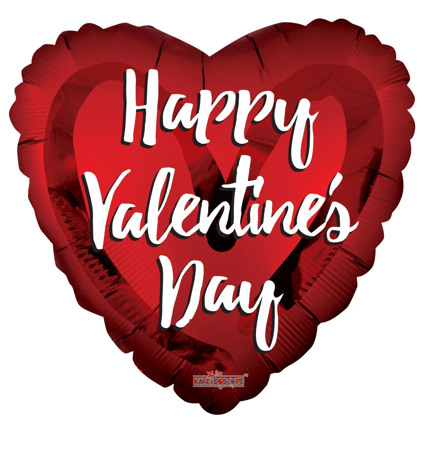 4" Airfill Only (Sticks Sold Separately) Happy Valentine's Day Matte Heart Matte Foil Balloon