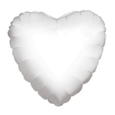 4" Airfill Only (Sticks Sold Separately) Heart White Brand Convergram Balloon