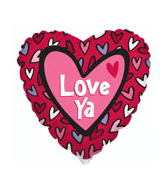 4" Airfill Only (Sticks Sold Separately) Hearts Love Ya Balloon