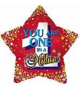 4" Airfill Only (Sticks Sold Separately) One in A Million Red Star Balloon