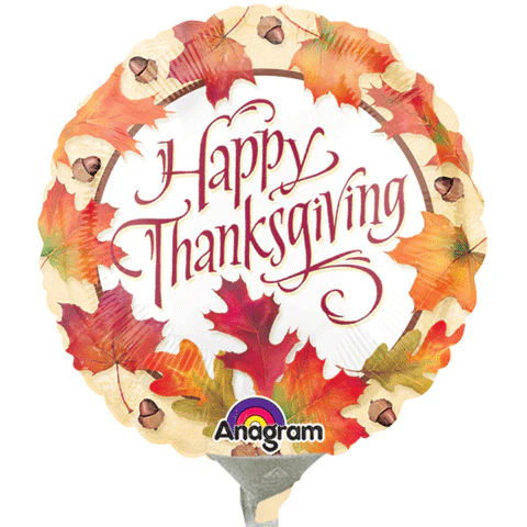 4" Airfill Only (Sticks Sold Separately) Thanksgiving Leaves Balloon