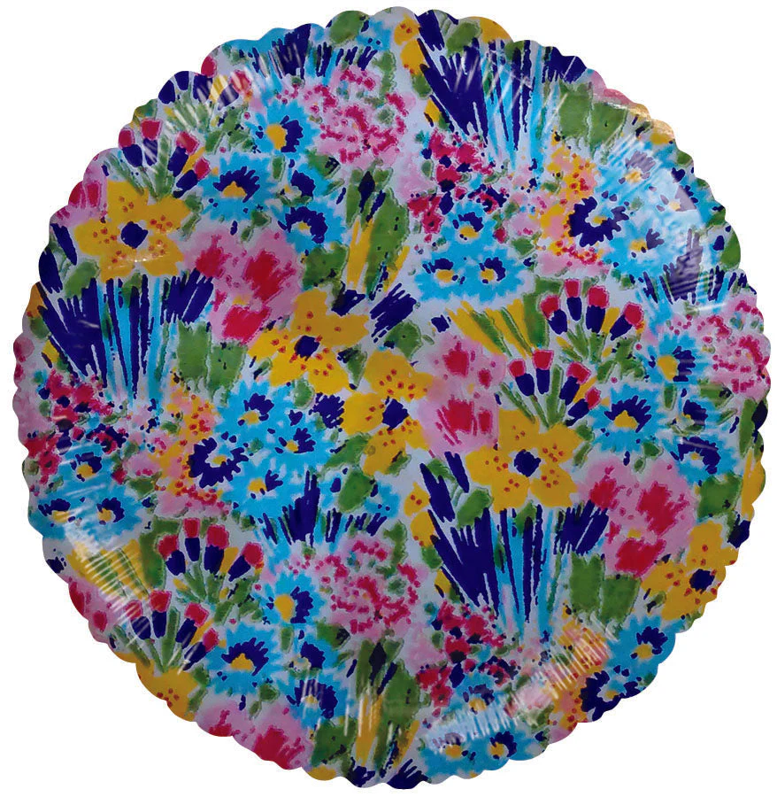 4" Airfill Only (Sticks Sold Separately) Wild Flowers Watercolor Print balloon