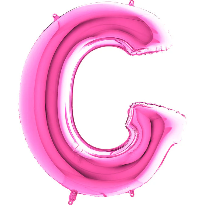 40" (34" Inflated) Foil Shape Megaloon Balloon Letter G Fuchsia/Pink