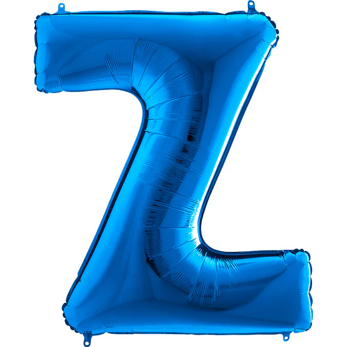 40" (34" Inflated) Foil Shape Megaloon Balloon Letter Z Blue