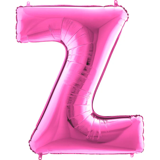 40" (34" Inflated) Foil Shape Megaloon Balloon Letter Z Fuchsia/Pink
