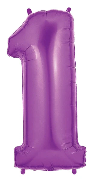 40" (34" Inflated) Large Number Balloon 1 Purple