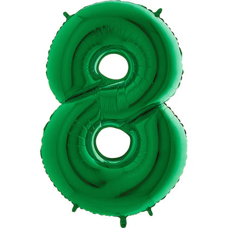 40" (34" Inflated) Megaloon Foil Shape 8 Green Number Balloon