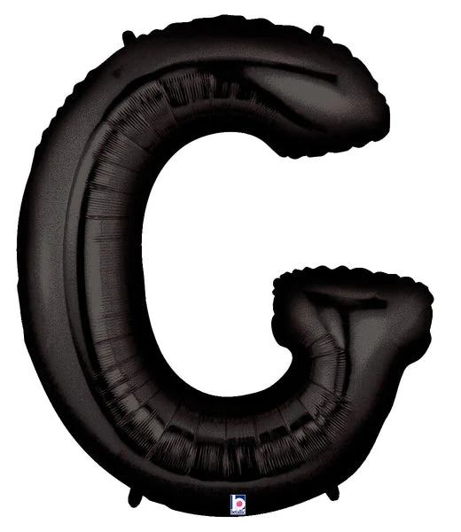 40" (34" Inflated) Megaloon Large Foil Letter Shape Balloon G Black