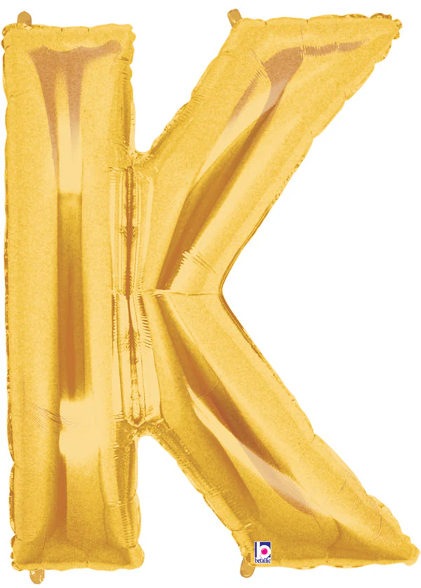 40" (34" Inflated) Megaloon Large Letter Balloon K Gold